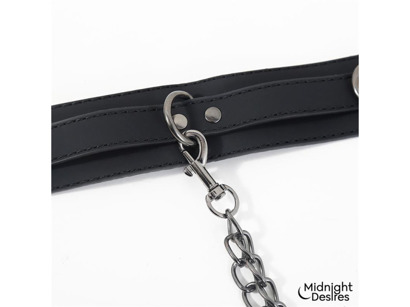 Collar con Esposas para Tobillos con Cadena