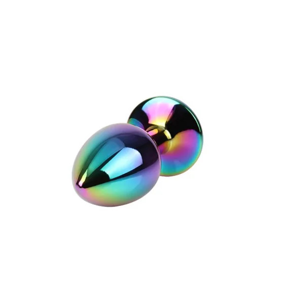 Rainbow Gem Plug Anal multicolor con Joya Talla S