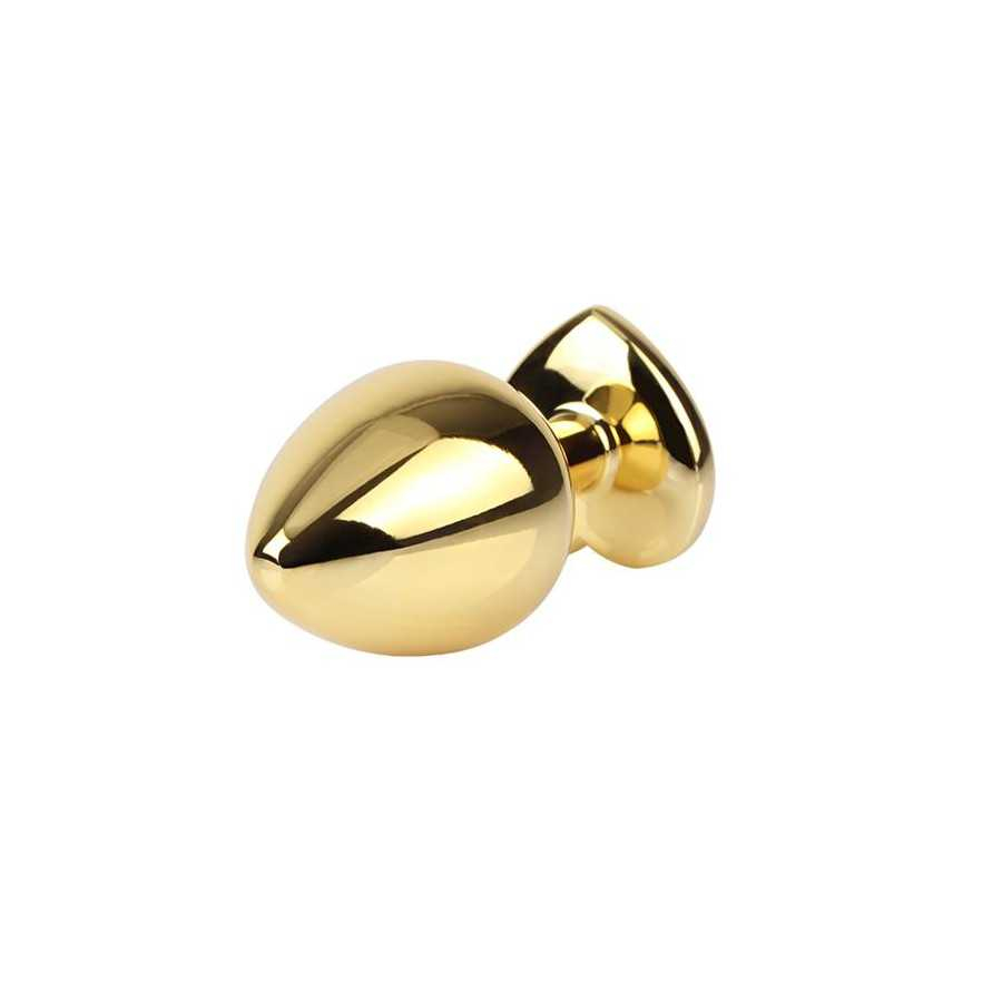 Rosy Heart Plug Anal dorado con Joya Talla M