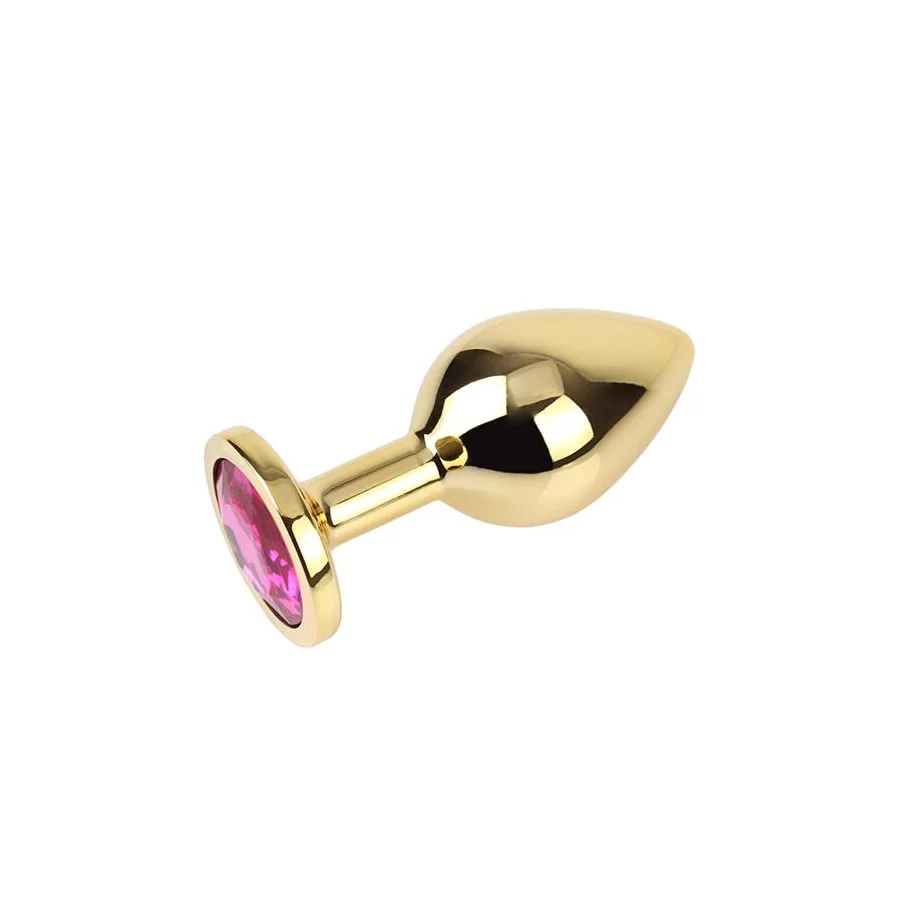 Rosy Gem Plug Anal Dorado con Joya Talla M