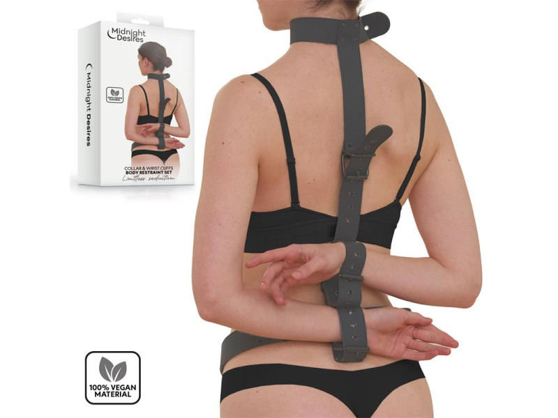 Set de Restricciones con Collar y Esposas Set de Restricciones con Collar y Esposas