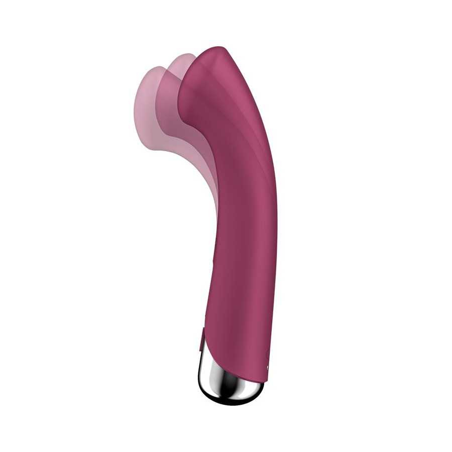 Spinning G Spot 1 Vibrador y Rotador Rojo