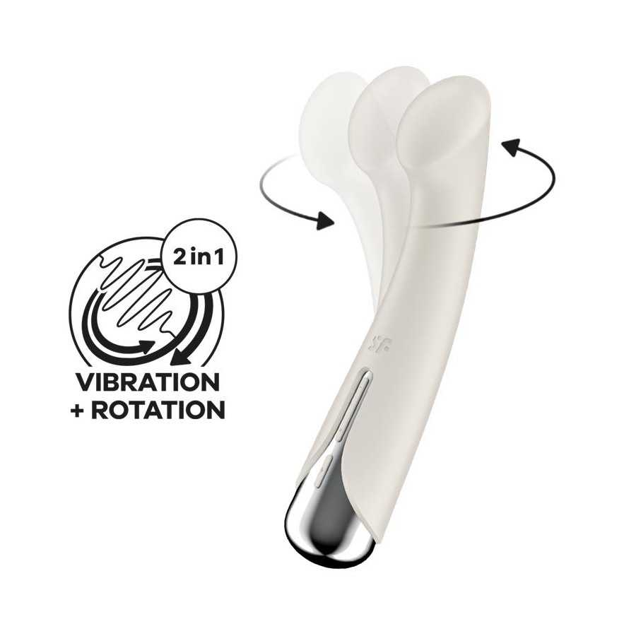 Spinning G Spot 1 Vibrador y Rotador Beige