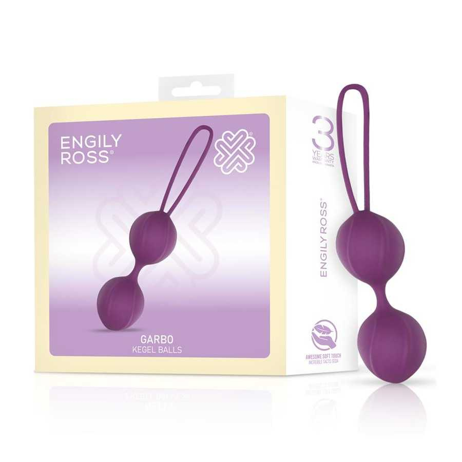 Garbo Bola Doble Kegel Silicona Purpura