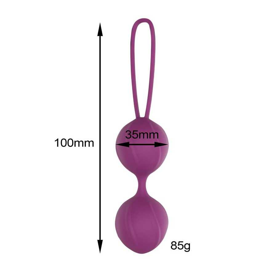 Garbo Bola Doble Kegel Silicona Purpura