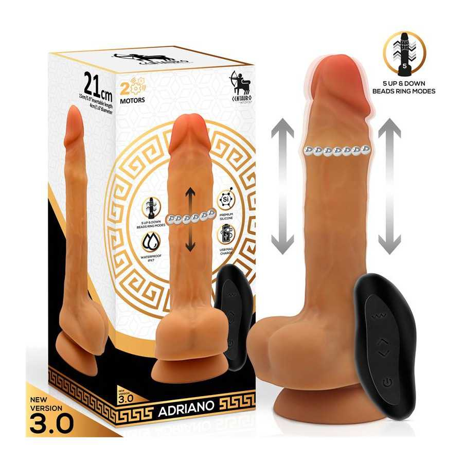 Adriano Dildo Realista Vibracion y Bolas Up and Down Internas