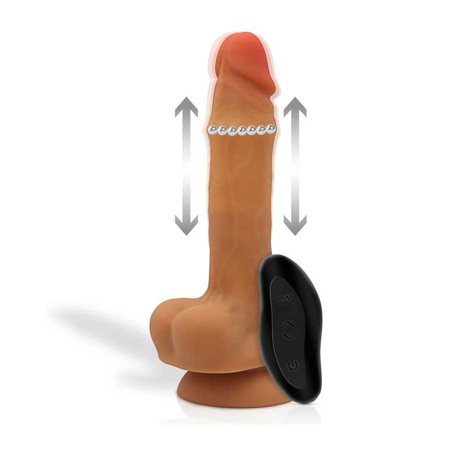 Adriano Dildo Realista Vibracion y Bolas Up and Down Internas