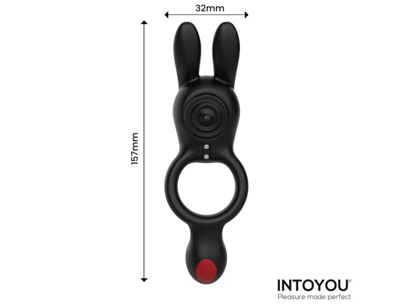 Konny Anillo Vibrador Doble con Conejito y Control Remoto
