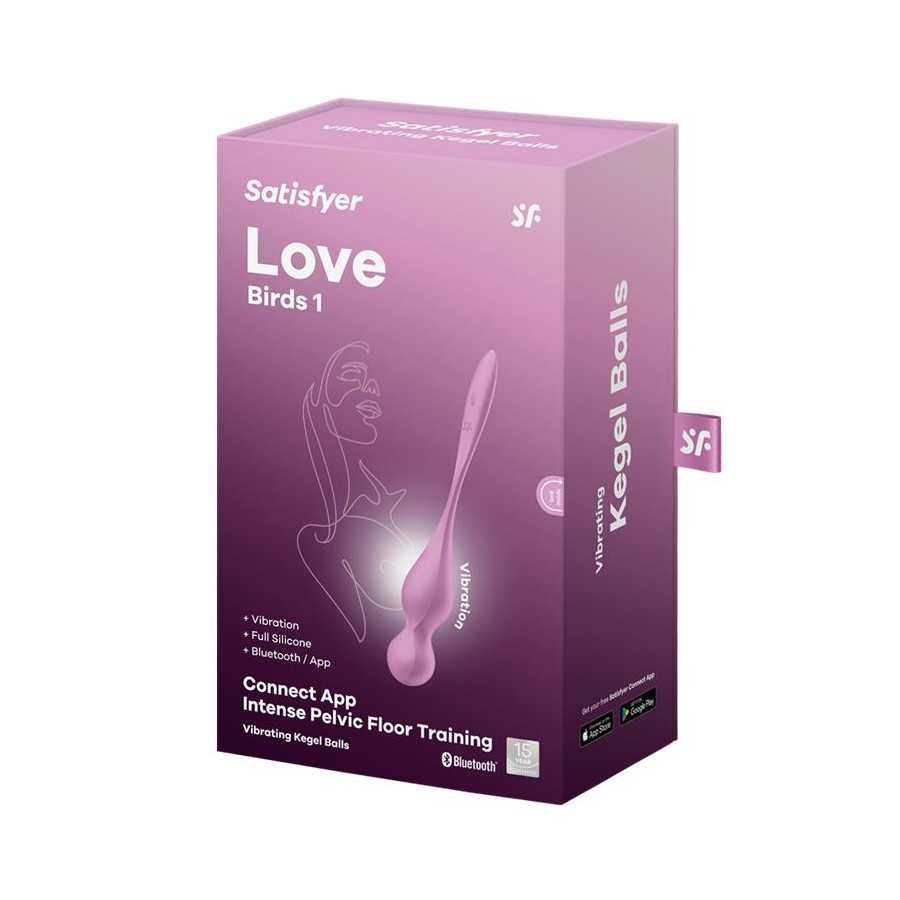 Love Birds 1 Bolas Kegel con APP Rosa