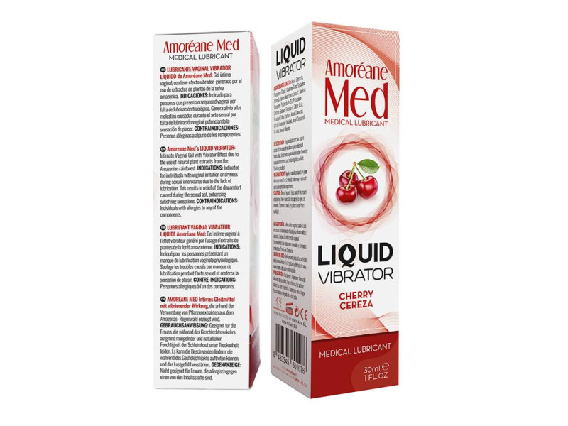 Vibrador Liquido Sabor Cereza 30 ml