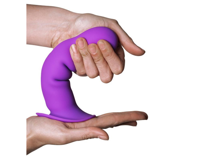 Dildo Doble Densidad Vibracion Hitsens 3 Purpura