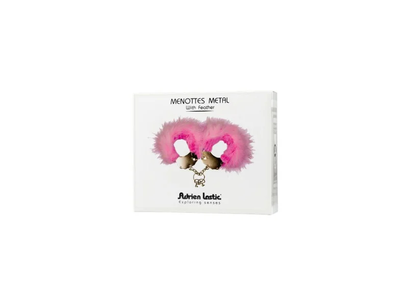 Esposas Metal con Plumas Rosa