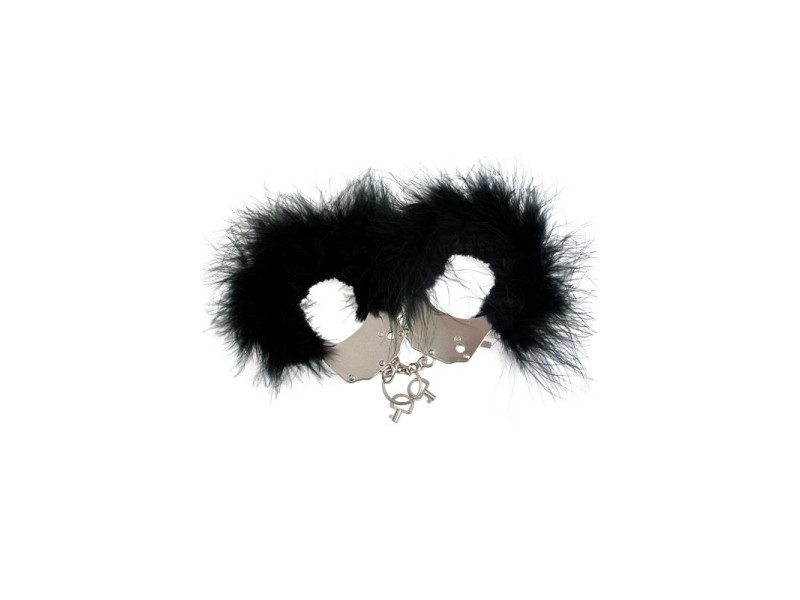 Esposas Metal y Plumas Negro