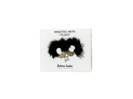 Esposas Metal y Plumas Negro