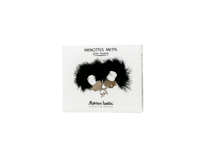 Esposas Metal y Plumas Negro