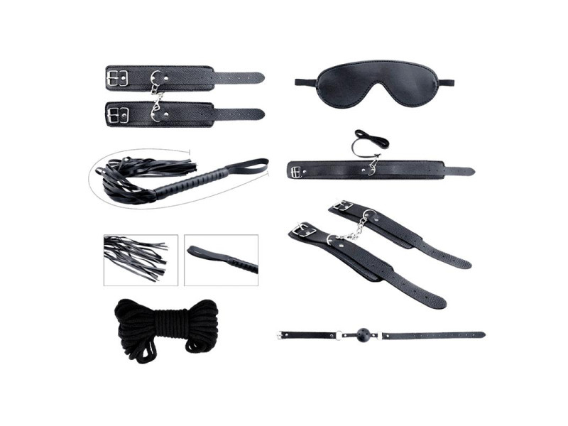 Secret Desires Black Kit de 8 Piezas BDSM Secret Desires Black Kit de 8 Piezas BDSM
