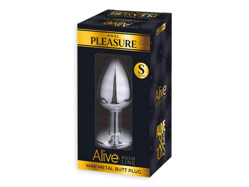 Plug Anal con Joya Negra Talla S