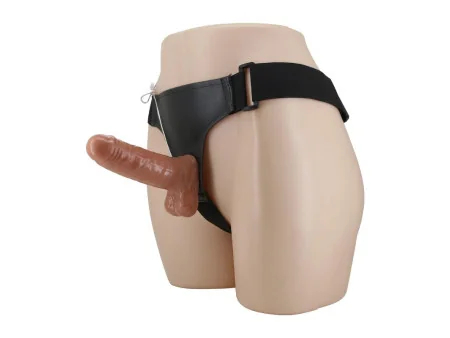 Arnes con Dildo Retractil con Vibracion