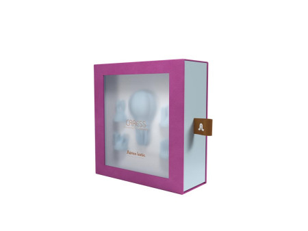 Estimulador Caress Vibracion y Rotacion Light blue