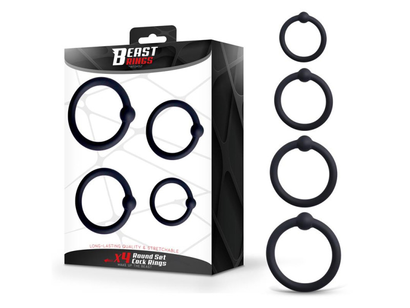 Set de 4 Anillos para el Pene Silicona