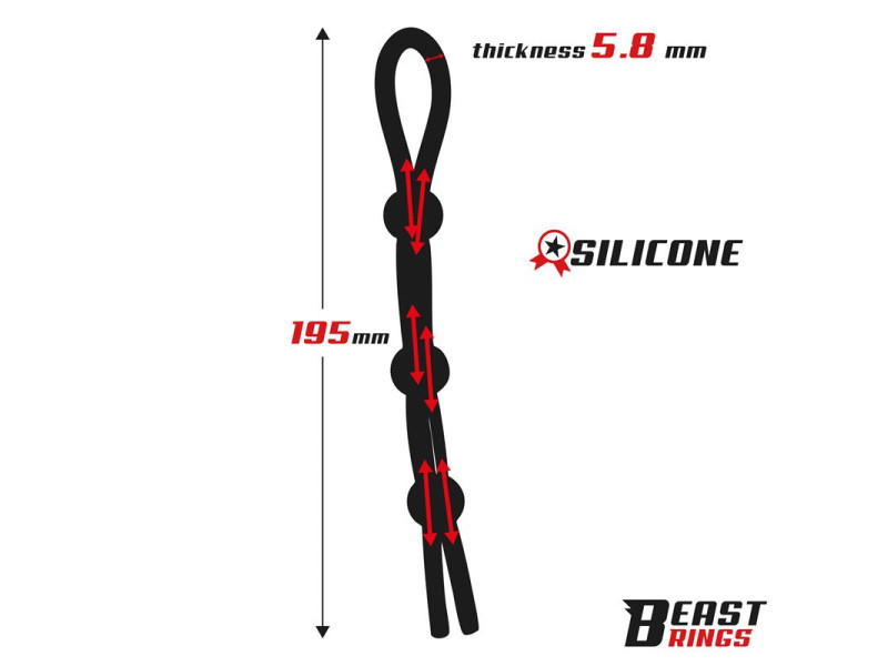 Lasso Anillo para el Pene Silicona Ajustable