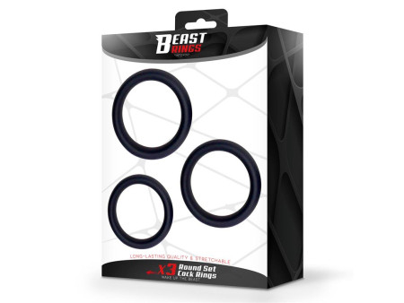 Set de 3 Anillos para el Pene Silicona S M y L
