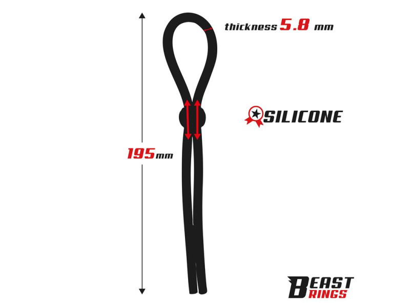 Lasso Anillo para el Pene Silicona Ajustable