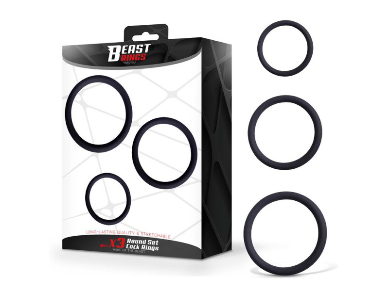 Set de 3 Anillos para el Pene Silicona S M y L Set de 3 Anillos para el Pene Silicona S M y L