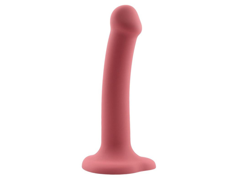 Bouncy Dildo Silicona Liquida Hiper Flexible 7 18 cm Talla M Burgundy