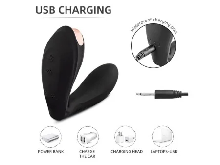 Pulsar Vibrador con Pulsacion y Esqueleto Articulado Silicona USB