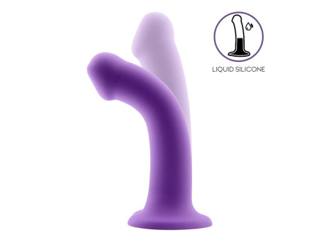 Bouncy Dildo Silicona Liquida Hiper Flexible 7 18 cm Talla M Purpura
