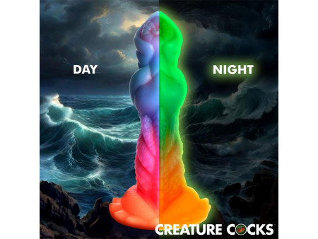 Aqua Cock Dildo Brilla en la Oscuridad Silicona