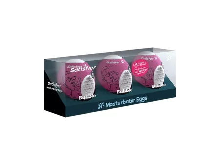 Set 3 Huevos Masturbadores Modelo Bubble