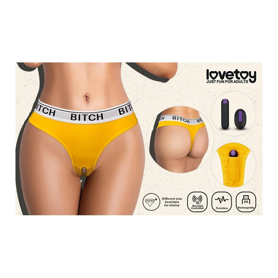 Braguita Abierta con Bala Vibradora y Control Remoto Talla M