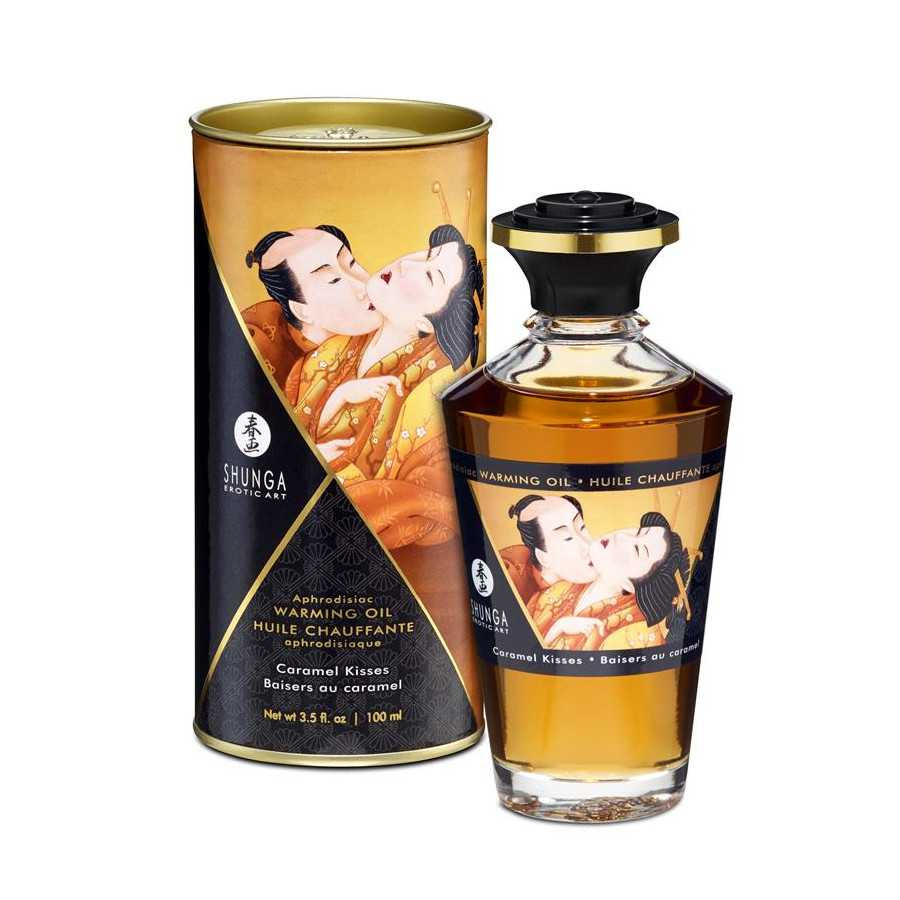 Shunga Aceite de Masaje Efecto Calor Aroma a Caramelo