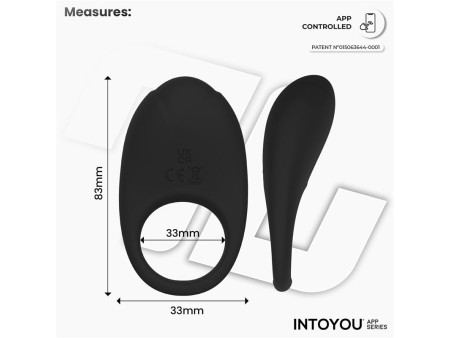 Ringo Anillo Vibrador con APP Unibody Negro Ringo Anillo Vibrador con APP Unibody Negro