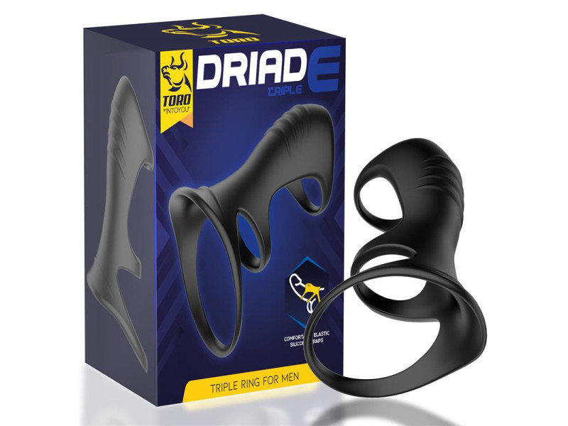 Driade Anillo Triple para Hombre Silicona Driade Anillo Triple para Hombre Silicona
