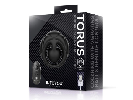 Torus Anillo Vibrador con Bola Clitoriana con Control Remoto USB Torus Anillo Vibrador con Bola Clitoriana con Control Remoto USB