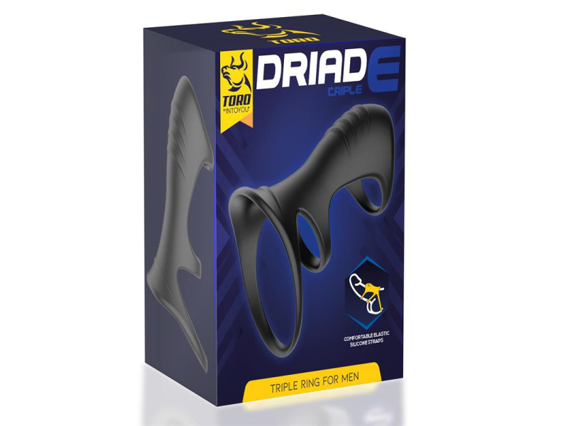Driade Anillo Triple para Hombre Silicona