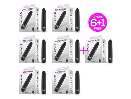 Pack 6 1 Shoty Bala Vibradora USB 10 Velocidades Potente Motor Negro Pack 6 1 Shoty Bala Vibradora USB 10 Velocidades Potente Motor Negro