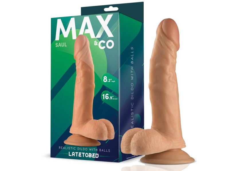 Saul Dildo Realista con Testiculos Natural 825 21 cm
