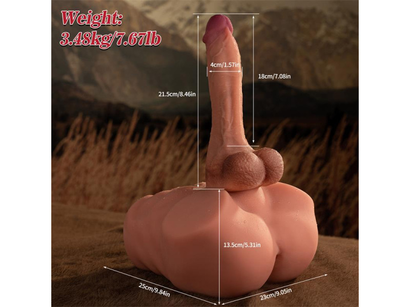 Jonah Semi Torso con Dildo Desmontable Thrusting y APP 348 kg