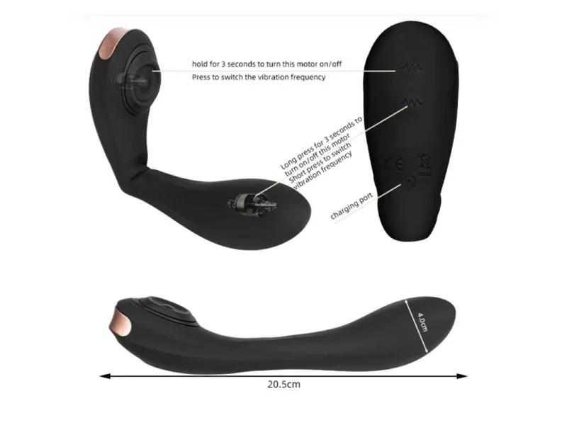 Pulsar Vibrador con Pulsacion y Esqueleto Articulado Silicona USB