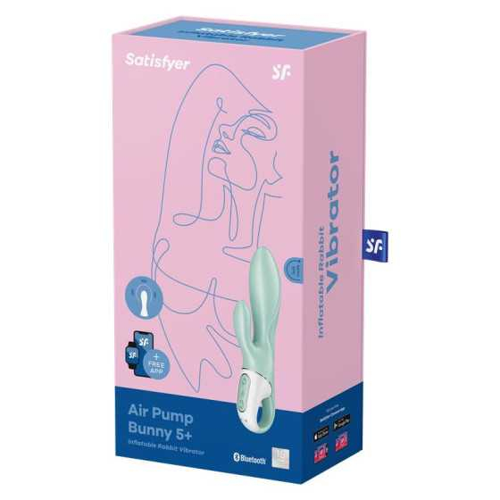 Vibrador con Funcion de Inflado Air Pump Bunny 5 con APP Satisfyer Connect