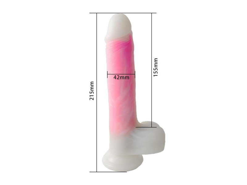 Dildo Doble Capa con Vibracion Thrusting y Calor 215 cm