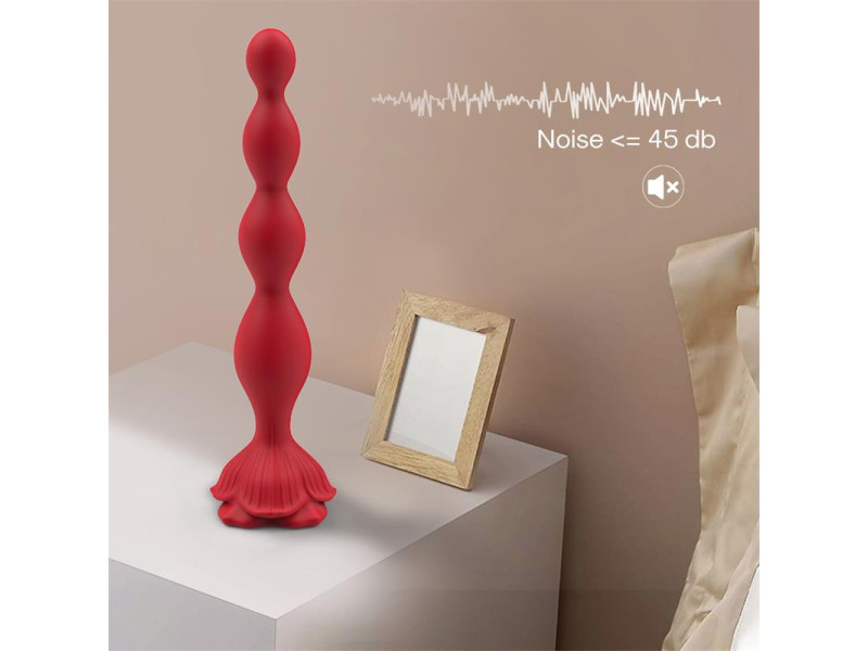 Cadena Anal con Vibracion Base de Rosa