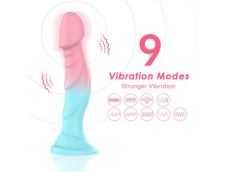 Dildo Bicolor con Vibracion