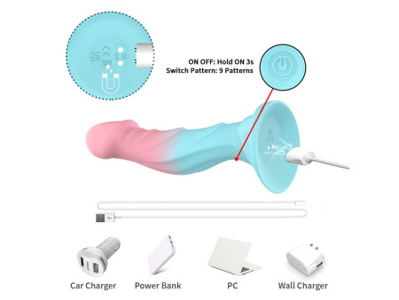 Dildo Bicolor con Vibracion