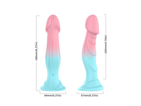 Dildo Bicolor con Vibracion