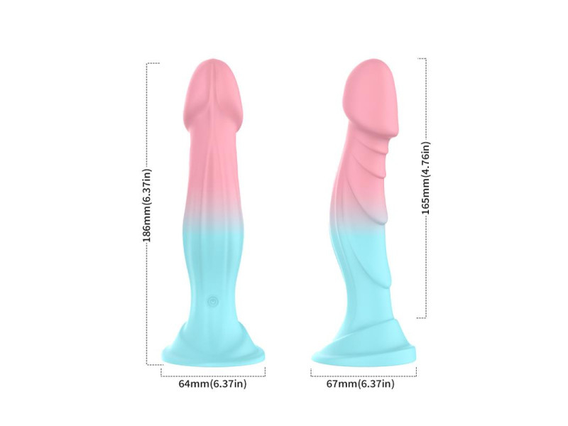 Dildo Bicolor con Vibracion